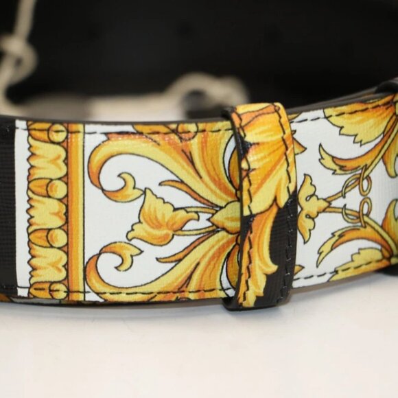 Versace Barocco Reversible Leather Belt Print size 100 - Black/Gold - Picture 3 of 10